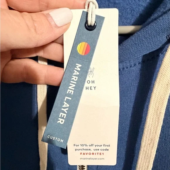 Marine Layer Afternoon Full Zip Hoodie Size L - Picture 10 of 12